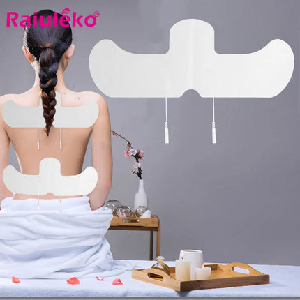 Raiuleko 1Pcs EMS Electrode Pads 2 mm Plug 34x13cm for Shoulder Acupuncture Muscle Stimulator Massager TENS Replacement Pad Non-woven Gel