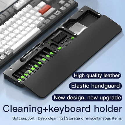 Electight 22 in1 Digital Cleaning Kit Phone Camera Laptop keyboard Cleaning Headset brush key Screen cleaner Dust Collector gift - black