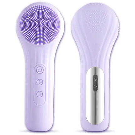 VIMYSHOW Sonic Waterproof Facial Cleansing Brush for Men & Women Rechargeable Exfoliating Electric Face Scrubber Cleanser Brush - Purple