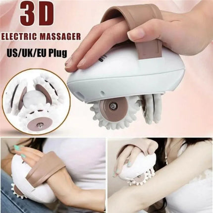 Semme Electric Full Body Slimming Massager with 3D Rotating Rollers for Neck Shoulder Back Leg Fat Burning Muscle Relaxation - EU Plug