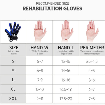 SK22 Rehabilitation Robot Gloves Stroke Hemiplegia Cerebral Infarction Training Device Finger Exerciser Hand Function Recove - left right hand - L