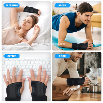 okerqi 1Pcs Adjustable Wristband Wrist Support Wrist Brace Sport Left Right Hand Wrist Support for Fitness, Weightlifting & Pain Relief - Right Hand - Size: M