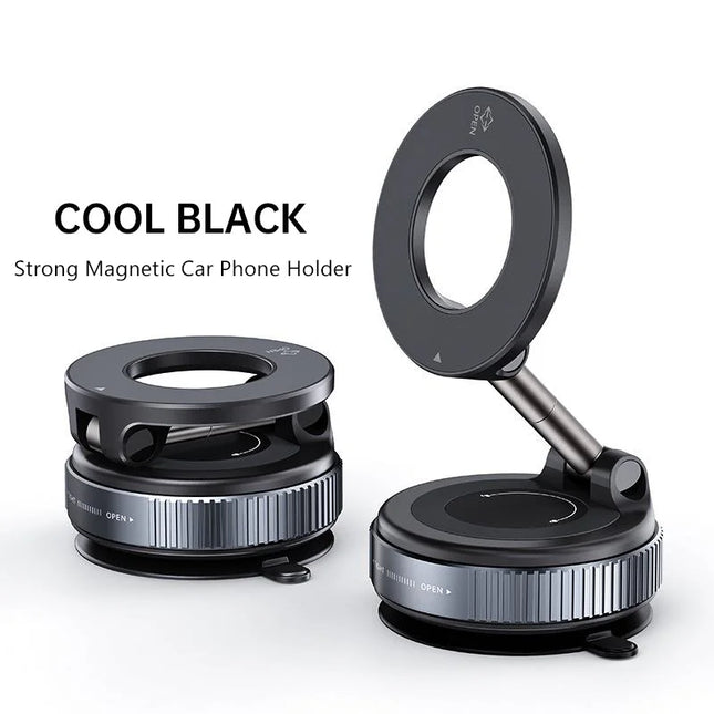 WTECH Magnetic Vacuum Phone Bracket 360° Adjustable Holder Strong Suction Cup Navigation Design Stand Holder For Car Universal 2026 - Black