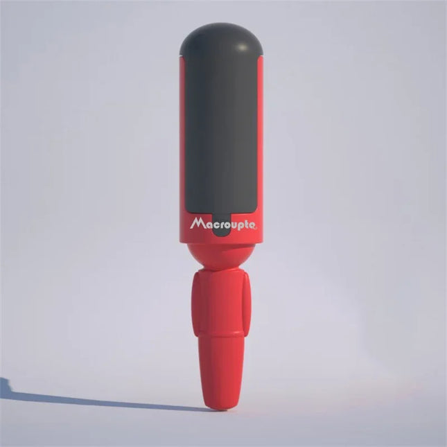 macroupta Pet Hair Remover Clothes Electrostatic Multi-purpose Brush Cat Dog Hair Sticker Roller Sticker Self-cleaning Lint Hair Remover - RED