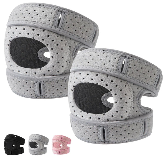 JUEYONG Patella Knee Band Breathable Knee Support Brace Sports Patella Strap for Men Women Fitness Running Joint Protection - Grey