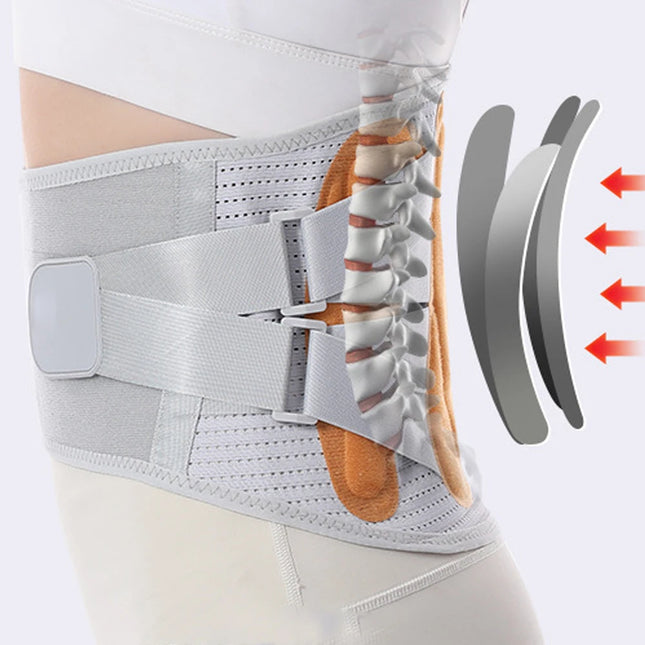 SJHY Back Lumbar Support Corrector Belt Breathable Waist Orthopedic Corset Men Women Waist Brace Back Pain Relief For Herniated Disc - Color: VIOLET - Size: XL