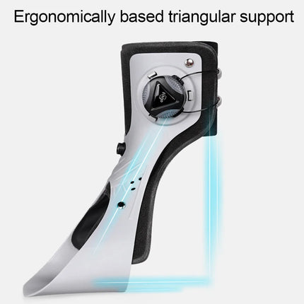 PAPLUS Ankle Joint Foot Orthosis Foot Drop Support Brace Weightlight Easy Wearing Adjustable Tightness Improve Foot Drop for Paralysis - Black Right - Size: M