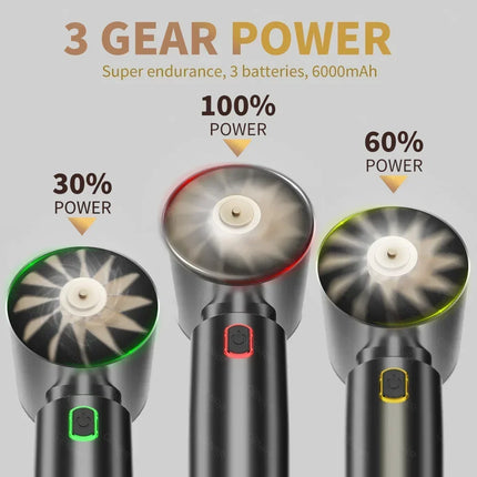 CENRR Car Vacuum Cleaner 360000PA Powerful Wireless Vacuum Cleaner Handheld Portable Cleaning Machine Home Appliance MAX Silver 4hepa
