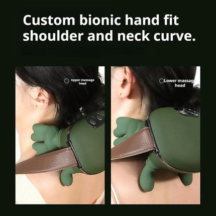 HENIRAG 3-Level Modes Bionic Neck Massager Shoulder Back Massagers Electric Kneading Muscles cervical Pillow Relax Neck Waist Leg Body