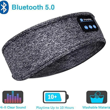 branches Sleep Mask Bluetooth Sleeping Headphones Headband Thin Soft Elastic Comfortable Wireless Music Headset Eye Mask For Side Sleeper - Grey