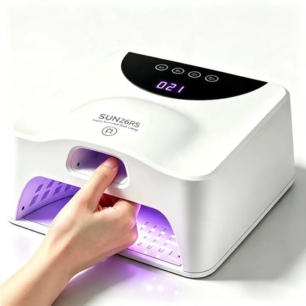 2-in-1 Thumb & Full Hand UV LED Nail Lamp Fast Drying Nail Dryer with Magnetic Mirror Base Smart Auto Sensor for Gel Nails