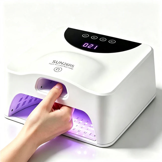 2-in-1 Thumb & Full Hand UV LED Nail Lamp Fast Drying Nail Dryer with Magnetic Mirror Base Smart Auto Sensor for Gel Nails
