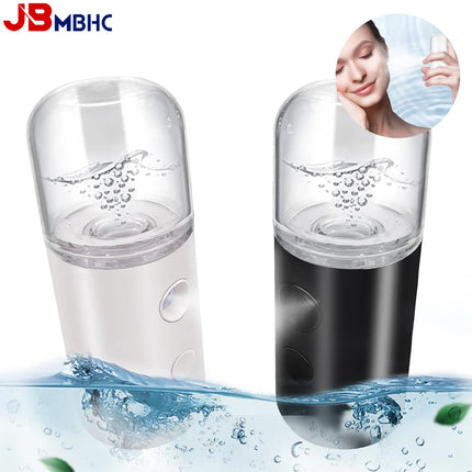 JBMBHC Nano Facial Steamer Facial Mister Portable Face Mister Cool Nano Mist Sprayer for Face Hydrating Sprayer Mini Handy Face Mister - White