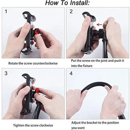 Chapter Seven New Lazy Neck Mobile Phone Holder For IPhone Huawei Xiaomi Flexible Neck Lazy Necklace Tablet Holder Stand For Cellphone Tablets - Black
