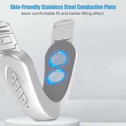 JBMBHC Electric V-face Face Lift Device LED Photon Therapy Microcurrent Skin Tightening Double Chin Remover EMS Face Slimming Massager
