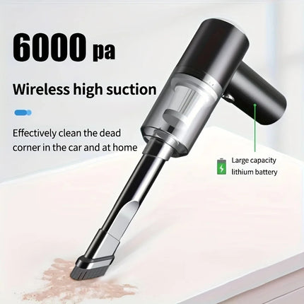 XMSJ 690000Pa Wireless Car Vacuum 2 Hours Quick Charge Wet Dry Dual-use Cleaner Cordless Handheld High-power Vacuum Cleaner