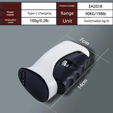 MIHJUSFDH Digital Hand Dynamometer Electronic Grip Strength Meter Auto Capturing LED Display Accurate Portable for Grip Strength - White