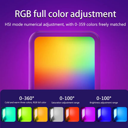 Desiontal Mini RGB Hot Boot Fill Light Live Photography LED Portable Atmosphere Beauty Mobile Camera Pocket Adjustable