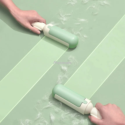 macroupta Pet Hair Remover Clothes Electrostatic Multi-purpose Brush Cat Dog Hair Sticker Roller Sticker Self-cleaning Lint Hair Remover - Green