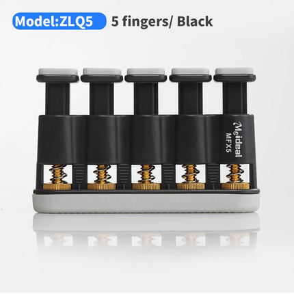 LYWS Finger Exerciser Trainer Hand Grip Strengthener Gripster - 5 fingers/Black