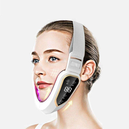 CAMMUO Facial Lifting Massager 12 Gears Electric Facial Massager V-line Face Lifting Slimming Vibration Device Home Use Beauty Tool - White