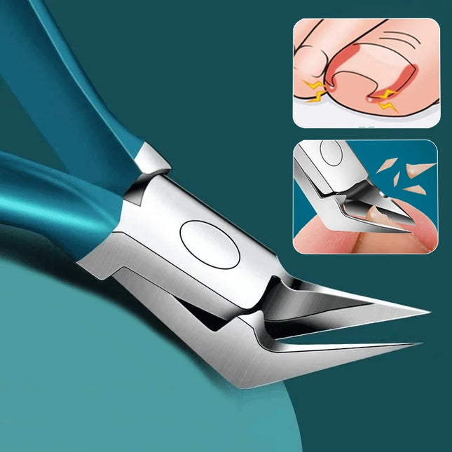 FERYES Stainless Steel Toenail Clipper Straight Blade for Ingrown & Thick Nails Sharp Pointed Tip Ingrown Nail Clipper Manicure Tools -  A-Silver