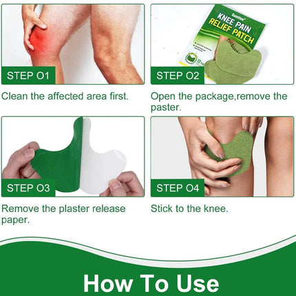 Sumifun 12pcs Self-Heating Knee Pain Patch Wormwood Herbal Extract Joint Arthritis Sticker Relief Swelling Bruise Medical Plaster