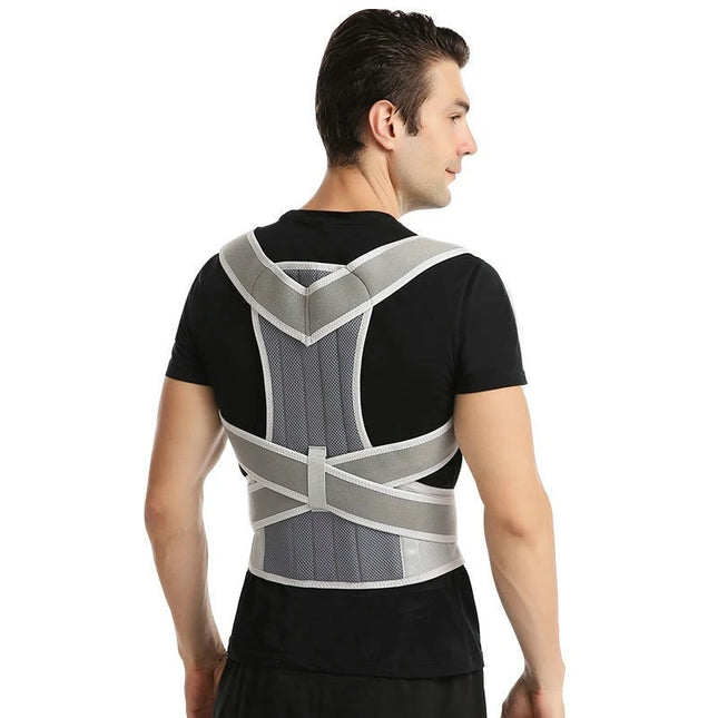 OIMG Adjustable Scoliosis Posture Corrector Corset Back Brace Lumbar Support Straight Corrector De Espalda Belt Corrector De Postura - Gray - size:L
