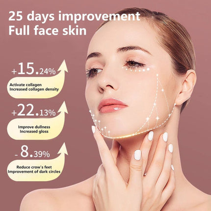 CAMMUO Facial Lifting Massager 12 Gears Electric Facial Massager V-line Face Lifting Slimming Vibration Device Home Use Beauty Tool - White