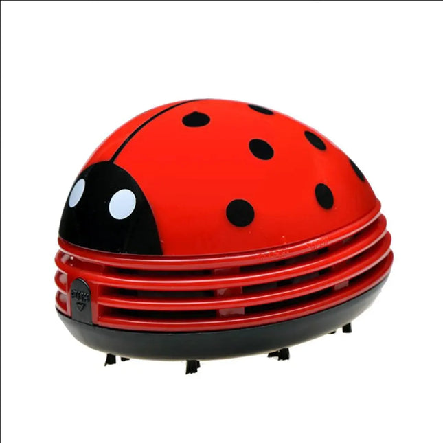 OEING Hot Mini Cute Ladybug Vacuum Cleaner Dust Collector for Home Office Table Cleaning Brush Keyboard Desktop Cleaner Dropshipping - Red