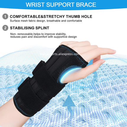 okerqi 1Pcs Adjustable Wristband Wrist Support Wrist Brace Sport Left Right Hand Wrist Support for Fitness, Weightlifting & Pain Relief - Right Hand - Size: M