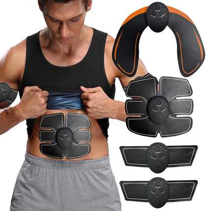 FEMVY EMS Electrical Muscle Stimulator Fitness Lifting Buttock Abdomen Arms Legs Hip Trainer Toner Weight Loss Body Slimming Massager - Abdomen Arms Hip