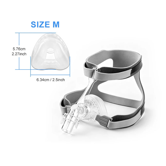JBMBHC CPAP Nasal Mask with Headgear, Elbow & Silicone Cushion, Replacement CPAP Nose Mask, Universal Nasal Sleep Mask, Perfect Sealing - M - Mask Headgear