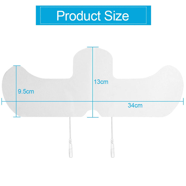 Raiuleko 1Pcs EMS Electrode Pads 2 mm Plug 34x13cm for Shoulder Acupuncture Muscle Stimulator Massager TENS Replacement Pad Non-woven Gel