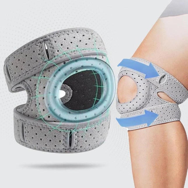 JUEYONG Patella Knee Band Breathable Knee Support Brace Sports Patella Strap for Men Women Fitness Running Joint Protection - Grey