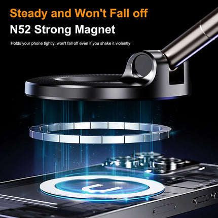 WTECH Magnetic Vacuum Phone Bracket 360° Adjustable Holder Strong Suction Cup Navigation Design Stand Holder For Car Universal 2026 - Black