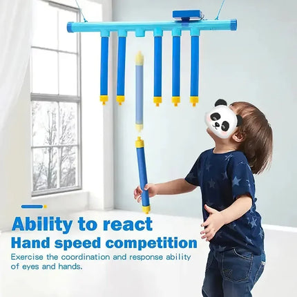JIMITU Challenge Falling Sticks Game Kids Stick Catching Toy Training Reaction Ability Educational Parent-Child Interactive Toy Sports - With controler