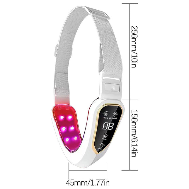 CAMMUO Facial Lifting Massager 12 Gears Electric Facial Massager V-line Face Lifting Slimming Vibration Device Home Use Beauty Tool - White