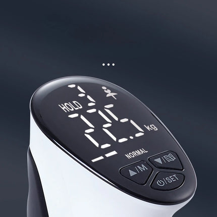MIHJUSFDH Digital Hand Dynamometer Electronic Grip Strength Meter Auto Capturing LED Display Accurate Portable for Grip Strength - White