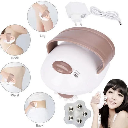 Semme Electric Full Body Slimming Massager with 3D Rotating Rollers for Neck Shoulder Back Leg Fat Burning Muscle Relaxation - EU Plug