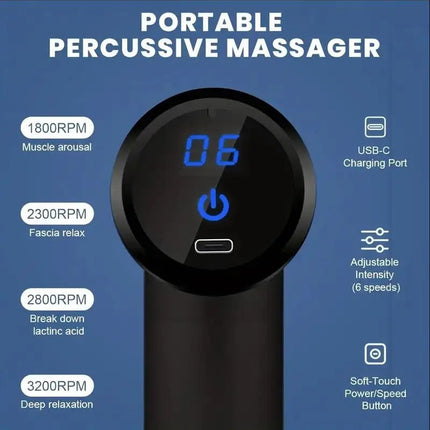 MYMM Mini Muscle Massage Gun Protable Body Massager Deep Handheld Percussion Massager For Body Back And Neck Leg