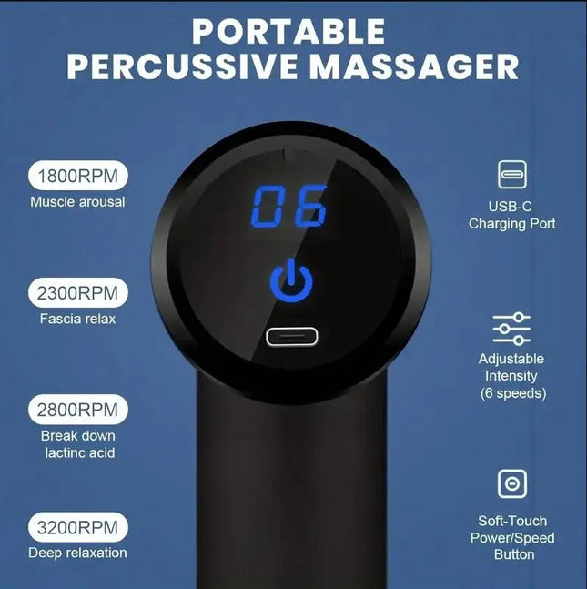 MYMM Mini Muscle Massage Gun Protable Body Massager Deep Handheld Percussion Massager For Body Back And Neck Leg