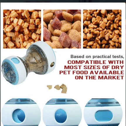 macroupta Interactive Dog Treat Dispenser Toy Dog Puzzle Rolling Leak Food Ball Toy Durable Chew Tooth Healthy Ball Suitable for All Breed - Blue