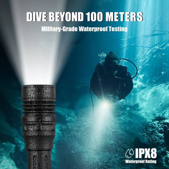 Uf-Div13S Diving Flashlight - 3350Lm 100M Underwater