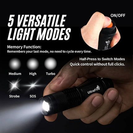 Ultrafire Sk98 Edc Flashlight 5-Pack - 600Lm