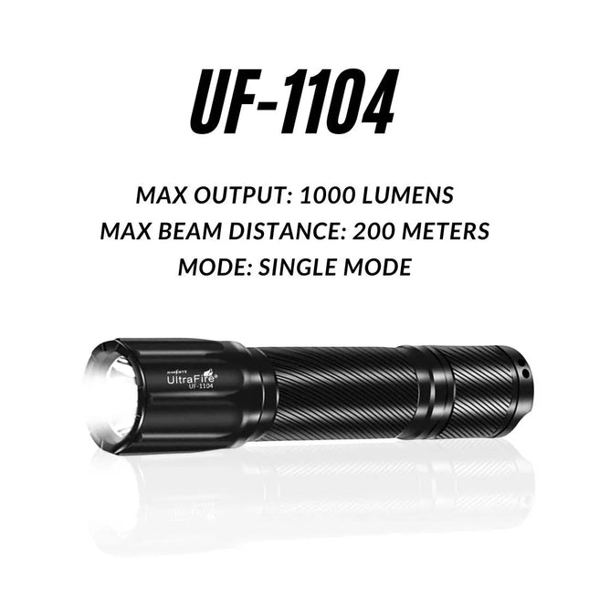 Ultrafire Uf-1104 Tactical Led Flashlight - 1000Lm