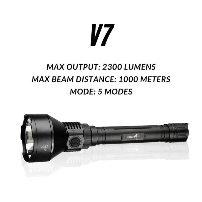 Ultrafire V7 Heavy-Duty Flashlight - 2300Lm