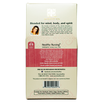 Lemongrass Lactation Tea – USDA Organic Breastfeeding Support Tea for