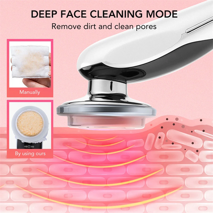 EMS Face Massager Anti Aging Therapy Hot Cool Facial Massager