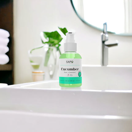Sapo Cucumber Face Cleanser - Hydrating Gel Wash with Aloe + Neem for